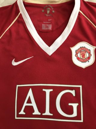RARE Womens 2006 - 2007 Manchester United Shirt Jersey S Small Nike EPL MAN UTD 2