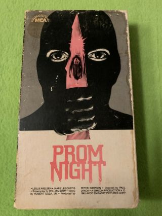 Prom Night Vhs Mca Embassy Release 1981 Slasher Horror Rare Uncut