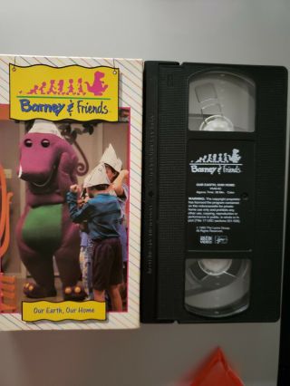 Rare Barney & Friends - Our Earth,  Our Home (vhs,  1992) Time Life