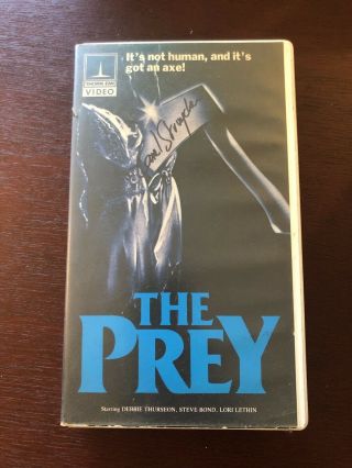 The Prey Vhs Horror Slasher Signed Thorn Rare Video Store Vestron Prism Wizard