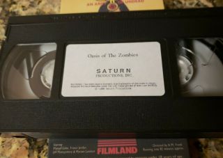 Oasis Of The Zombies VHS An Army Of Undead Gemstone Rare Horror Movie HTF 3