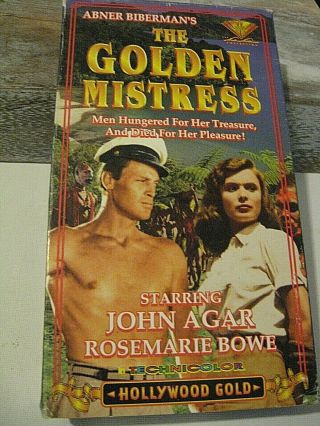 Rare The Golden Mistress Vhs Tape 1954 Rosemarie Bowe John Agar Filmed Haiti