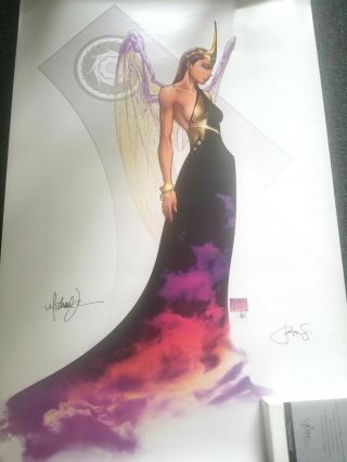Rare 24x36 Soulfire Grace 2x Signed By Michael Turner & Steigerwald Poster