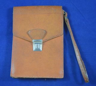 German Wwii German Young Organization Small Leather Map Case Rare War Relic