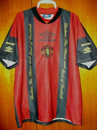 Manchester United Football Shirt Rare Umbro Training Retro Size Xl 44/46 1990s