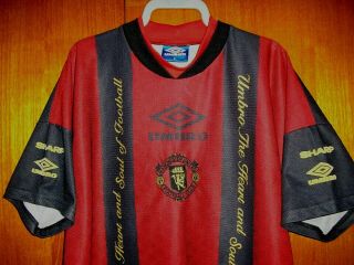 Manchester United Football Shirt Rare Umbro Training Retro size XL 44/46 1990s 2