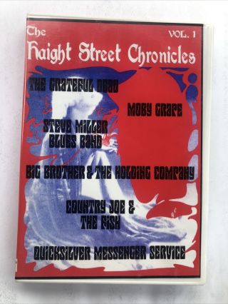 Rare Haight Street Chronicles Dvdr Vol.  1 Grateful Dead Moby Grape Big Brother