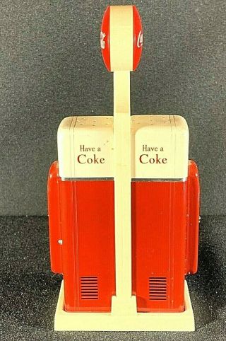 Rare Salt And Pepper Coca - Cola Coke Bottle Machines With Stand Vintage