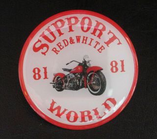 Rare Pin Badge 81 Support Night Angels Hells Riders Mc Bikers Gift On Jacket