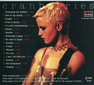 The Cranberries - Yesterday ' s Gone - 17 Track 1995 Live CD - Very Rare 2