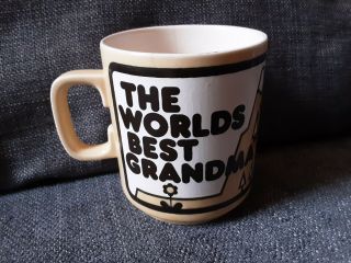 Hornsea Worlds Best Grandma Mug - John Clappison - 1970s - Mega Rare