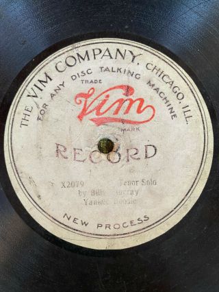 Vim X2079 Billy Murray Yankee Doodle 78 Rpm Rare Label Circa 1903 Chicago