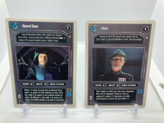Star Wars Ccg General Veers Wb Rare Swccg Hoth Unlimited Nm Swccg W Bonus Veers