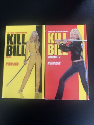 Kill Bill Volume 1 & 2 Vhs - Pre - Owned - Rare - Quentin Tarantino - Uma Thurman