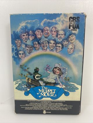 Jim Henson Productions The Muppets Movie 1979 Vhs Tape Cbs Fox Rare