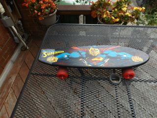 Rare Superman Skateboard Man Cave Item Great Graphics Superman Skateboard