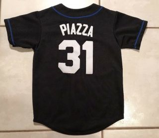 Rare Vintage Majestic York Mets Mike Piazza Mlb Stitched Jersey Youth Small