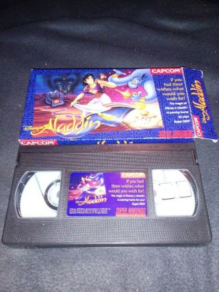 Vhs Capcom Aladdin Nintendo Promo Vhs Disney Video Game Rare Vg