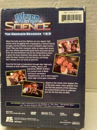 WEIRD SCIENCE The Complete Seasons 1 & 2 4×DVD 2007 A&E Box Set RARE discs 3
