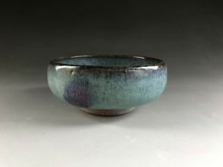 Rare Chinese Porcelain Jun Kiln Blue Glaze Bowl Yuan Dynasty (1279 - 1368)