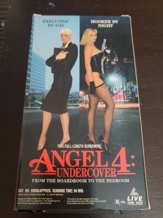 Angel 4 Undercover / Kickboxer 4 Vhs Horror 1994 Erotic.  Rare/oop Full Screeners