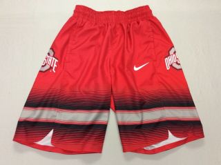 Authentic Nike Ohio State Buckeyes Red Dri - Fit Basketball Shorts Mens Small Rare