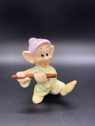 Rare Disney Dopey Figurine Snow White & The Seven Dwarfs Porcelain 3 "