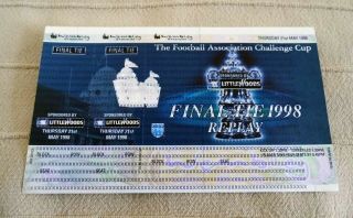 Very Rare 1998 Fa Cup Final Replay Specimen Ticket Arsenal V Newcastle