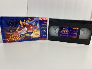 Rare Vintage 1993 Capcom Aladdin Nintendo Promo Disney Vhs Video Game D3