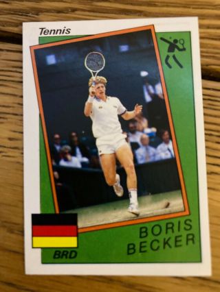 Rare Rookie Panini Sticker Of Tennis Star Boris Becker From Supersport 87
