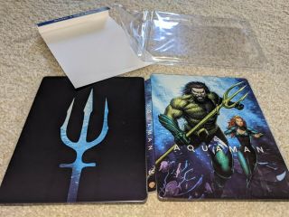 Aquaman (blu - Ray / Dvd) Beat Buy Exclusive Steelbook Dc Comics Rare Oop