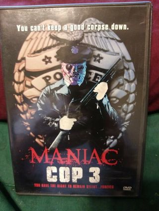 Maniac Cop 3 - Dvd - Rare