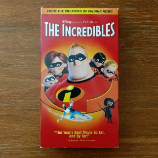 The Incredibles Vhs Video Walt Disney Pixar Animated 2005 Rare Htf