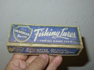 Very Rare Hard To Find Guardian Brand Fishing Lure Box No.  Ff - 62 5 " Long