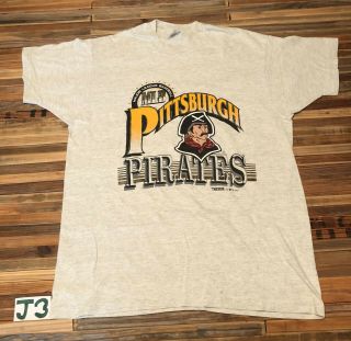 Vintage 90s Mens Xl Pittsburgh Pirates T - Shirt Single Stitch Tee Rare J3 Vtg