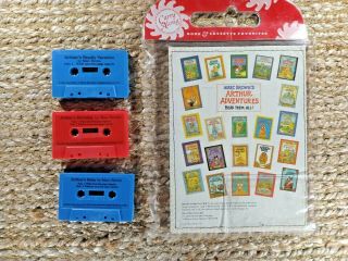 Vtg 1993 3 Audio Cassette 3 Book Set Arthur 