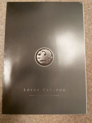 Lotus Carlton Brochure 1990 - 1991 By Vauxhall V V V Very Rare
