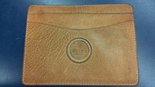 Rolex Brown Camel Leather Card Holder Wallet 50.  05.  34 Vintage 5.  5x4 " Geneve Rare