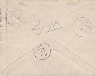 1887 QV GB COVER WITH A RARE DIE I 5d STAMP SENT TO EAST INDIA RAILWAY Cat £175 3