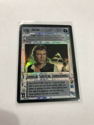 Star Wars Ccg Han Solo Reflections Foil - Swccg Decipher Rare Card