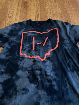 Twenty One Pilots 2017 Tour Shirt Rare Columbus Ohio Large Black Stone Wash