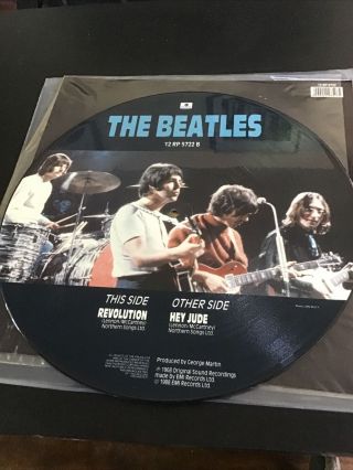 The Beatles Hey Jude Very Rare Apple Picture Disc 12” John Lennon Paul Mccartney
