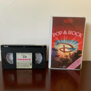 Disney Vhs Pop And Rock 1984 Animated Music Videos Vtg White Clamshell Rare Oop