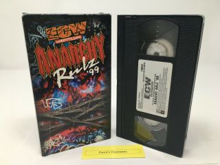 Ecw - Anarchy Rulz 99 (vhs,  2002) Rare Oop 1999 90s Pro Wrestling