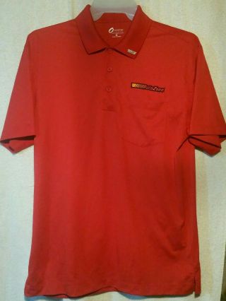 Autozone Employee Uniform Mens Sz Medium M Red Polo Shirt Mechanic Rare