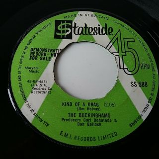 The Buckinghams - Kind Of A Drag - 7 " Single Rare 1st Demo Stateside 45