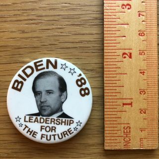 Joe Biden 1988 Democratic Presidential Campaign political button - rare 2