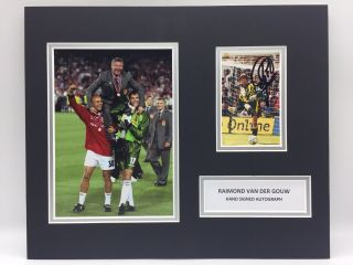 Rare Raimond Van Der Gouw Manchester United Signed Photo Display,  1999