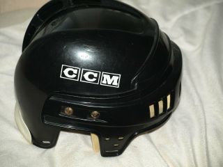 Rare Vintage Ccm Large Hockey Helmet Project Black 1980 