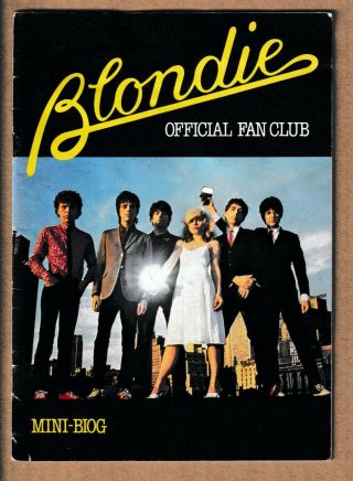 Blondie Official Fan Club 1 - 4 Plus Mini - Biog _ 1980 _ Rare Items _ Debbie Harry